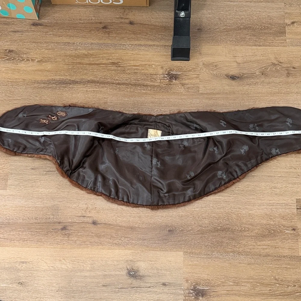 Vintage Brown Fur Wrap Shawl Rankin Santa Ana - Picture 9 of 11